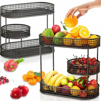 Obraz Kovový koš na ovoce černý