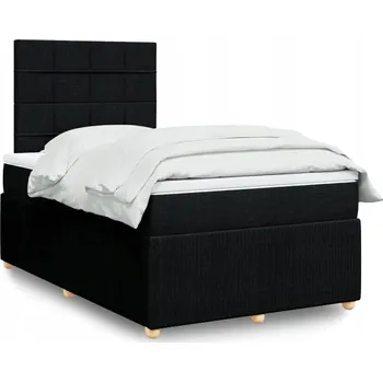 Postel Čalouněná jednolůžková postel VidaXL 120x190 cm, černá