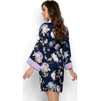 Dámský župan Dámský župan Momenti Per Me Always win - 7/8 rukáv Tmavě modrá L/XL