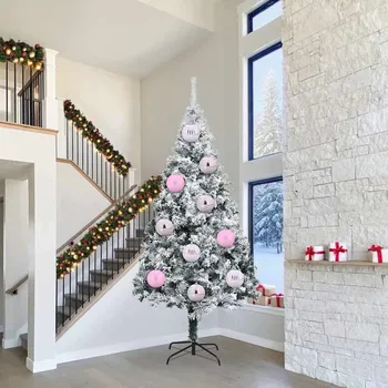 Vánoční dekorace vidaXL Sada vánočních ozdob XXL 3 pcs Růžová Plast [42018864]