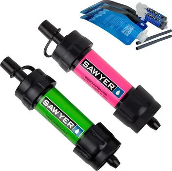 Filtrace vody Vodní cestovní filtry Sawyer MINI, 2-Pack (zelený a růžový)