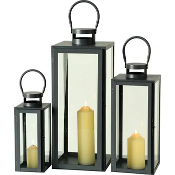 Lucerna BOLTZE Lucerna Arana černý kov sada 3ks 30-53 cm