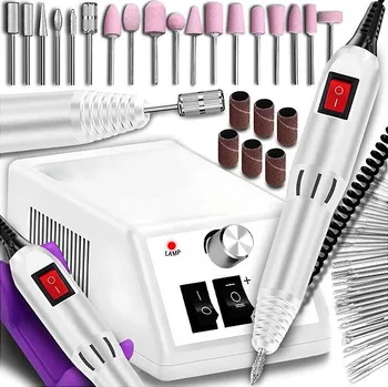 TopKing Profesionální bruska na nehty Mercedes 2000, bílá, s kompletní sadou 53 nástavců