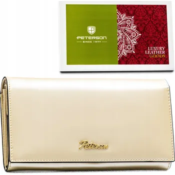 Peněženka Peterson peněženka z pravé kůže béžová - dámská