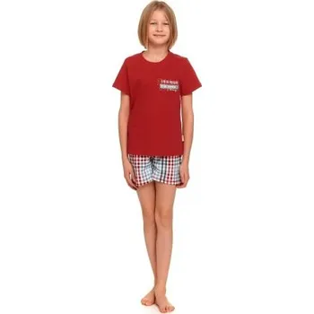 Dívčí pyžamo Dětské pyžamo Doctor Nap PDU.4432 Červená M