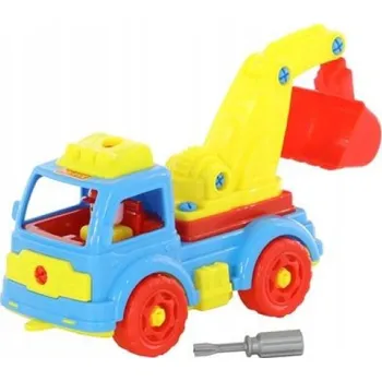ostatní stavebnice STAVEBNICE Pro Děti SADA Kostek pro Dítě TRANSPORT Auto BAGR Set