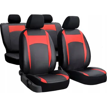 Moto oblečení Potah na celou sadu sedadel Pok-ter umělá kůže červený univerzální