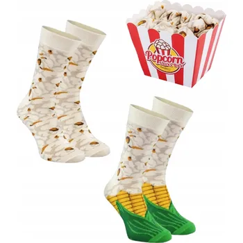 Pánské ponožky Rainbow Socks Ponožky Popcorn Socks Box žluté, velikost 36-40