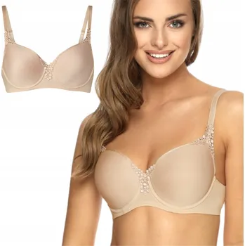 Podprsenka Viania podprsenka s kosticemi, vyztužená, béžová, velikost 80C