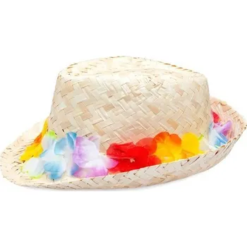 Klobouk Havajský klobouk s květinami Kraszek EKKHK