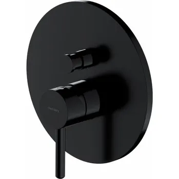 Vodovodní baterie Nástěnná vanová a sprchová baterie s jednou pákou Omnires černá