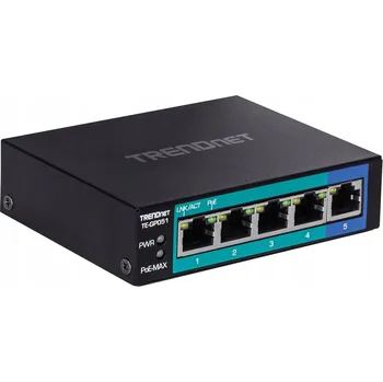Switch TRENDNET Ethernet přepínač 1Gb, 5 portů, 4x PoE+ (TE-GP051)