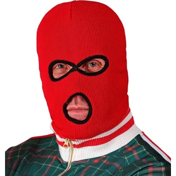 Kukla Neonově červená kukla maska zloděje bandity chuligána