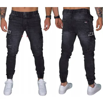 Pánské džíny KAPSÁČE PÁNSKÉ DŽÍNOVÉ KALHOTY ELASTICKÉ JOGGERY KAPSY