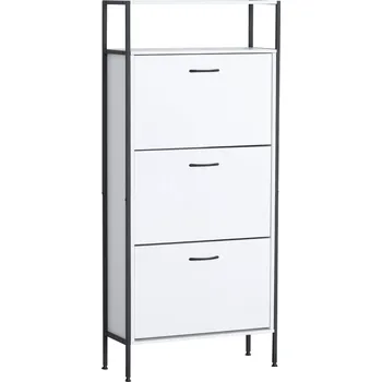 Botník Tempo Kondela Botník, 3-řadý, bílá, TREDIS