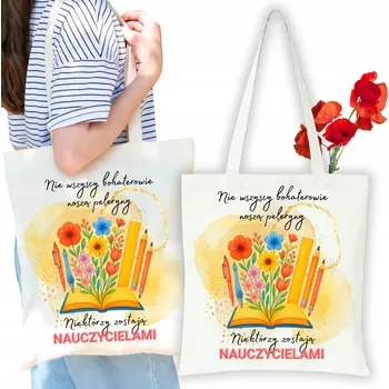 Nákupní taška DÁREK TAŠKA Z EKO BAVLNY S POTISKEM DNI UČITELŮ