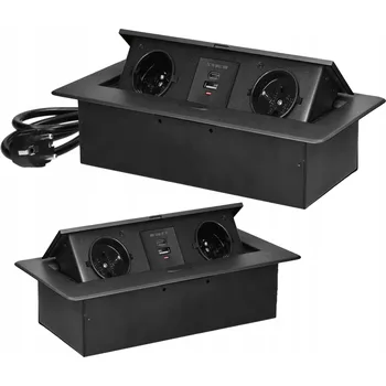 Elektrická zásuvka Elektrická Zásuvka, stolní USB Orno, šedá