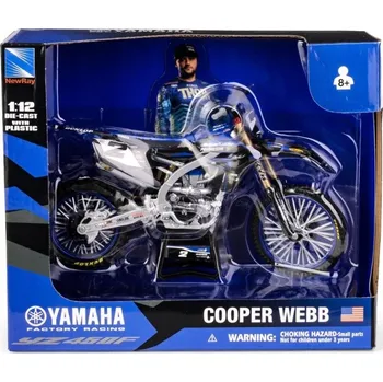 autíčko YAMAHA YZ450F STAR RACING TEAM BIKE 2022 COOPER WEBB Č.2, MĚŘÍTKO 1:12, MOTORKA