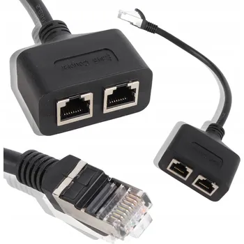 SÍŤOVÝ ADAPTÉR ROZDĚLOVAČ ETHERNET KABELU RJ45