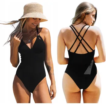 Dámské plavky JEDNODÍLNÉ PLAVKY S PRUHY NA ZÁDECH VEL. S 36