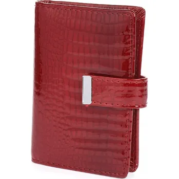 Peněženka Pouzdro na vizitky, dámská peněženka na karty, doklady, kožená, červená