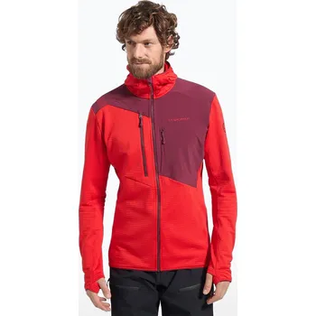 Pánské oblečení Pánská termoaktivní mikina La Sportiva Lucendro Thermal Hoody mountain red/redwood