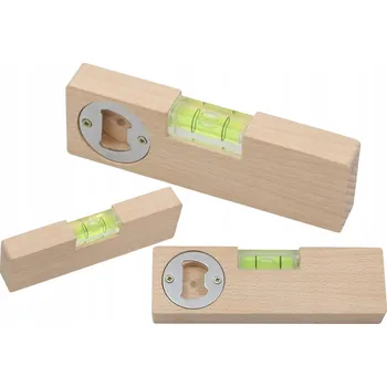 Otvírák MALÁ DŘEVĚNÁ MINI VODOVÁHA S OTVÍRÁKEM NA LÁHVE BUKOVÉHO PIVA DÁREK