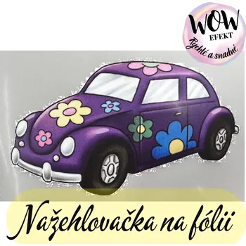 Nažehlovačky na fólii Nažehlovačka na fólii, FIALOVÉ AUTO, 1 kus Zvolte VELIKOST motivu ZDE:: Menší