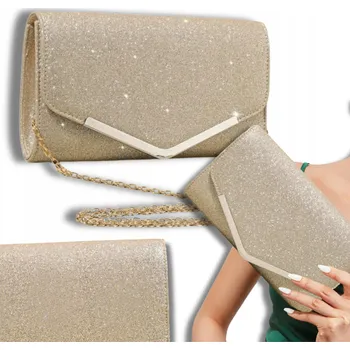 EdiBazzar kabelka psaníčko syntetické zlaté