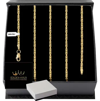 Řetízek ZLATÝ ŘETÍZEK PÁNSKÁ KRÁLOVSKÁ VAZBA 65 cm 2 mm RYZOST 925 585 DLOUHÝ PEVNÝ