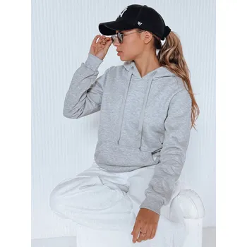 Dámská mikina Dámská mikina BASIC s kapucí Dstreet BY0155 Barva: Šedá - světle, Velikost: S