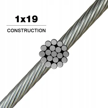 Vrták Nerezové lanko 1×19 A4 ø 6,0 mm 1570 [N/mm2] [Mpa]