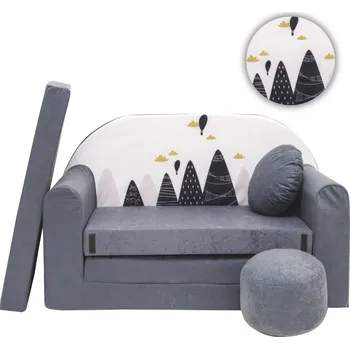 Pohovka Pohovka Welox SWM 98 x 170 cm, šedý velur