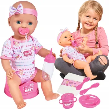 Panenka Panenka New Born, funkční, holčička, 43 cm, Simba miminko doplňky