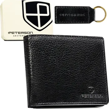 Peněženka Dárková sada: kožená pánská peněženka a klíčenka Zapínání: bez zapínání