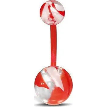 Piercing Piercing červený do pupíku 80 (Piercing banán)