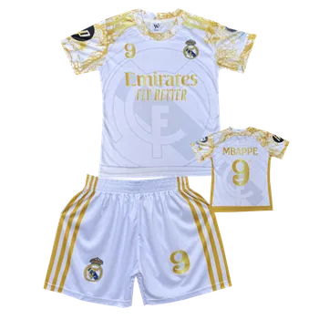 Fotbal Numberoplus Dětský fotbalový dres Komplet Real Madrid FC Fly beter - Kylian Mbappé 9 Velikost: 10-let (vel.134)