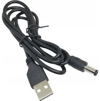 Datový kabel Kabel USB typ A – DC konektor 2.1/5.5 černý 1m