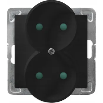 Elektrická zásuvka Elektrická Zásuvka nástěnná Ospel černá