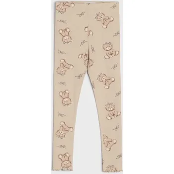 Dívčí kalhoty Sinsay - Legíny s potiskem - béžová - 623HF-80X - 623HF-80X-128