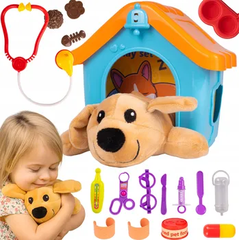 Výuková hračka VETERINÁŘSKÁ SADA S PEJSKEM MALÝ DOKTOR PES BOUDA Pejsek s Boudou