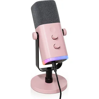 Mikrofon Dynamický studiový mikrofon Fifine AM8P AMPLIGAME USB/XLR RGB růžový PnP