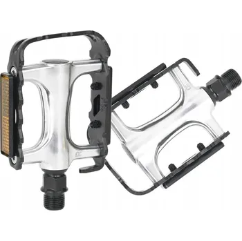 Pedál na kolo Platformové pedály VP-E196B, 9/16", černo-stříbrné