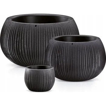 Květináč Květináč plast černý Prosperplast 37 cm x 37 cm x 21,8 cm