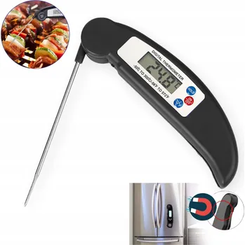Kuchyňský teploměr KUCHYŇSKÝ TEPLOMĚR NA MASO STEAKY LCD RYCHLÉ MĚŘENÍ POHODLNÝ SKLADNÝ