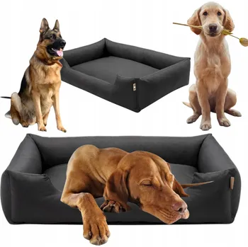 Pelíšek pro psa PELÍŠEK pro psa 100x75 XXL pohodlná pohovka matrace voděodolná pohovka ČERNÁ