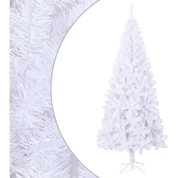 Bytová dekorace vidaXL Umělý vánoční stromek se stojanem 180 cm PVC [321001] Barva: Bílá