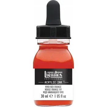 Výtvarná barva Jasně Červeno-Oranžová 30 ml Akrylová Barva Liquitex Inkoust 620