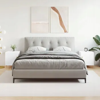 Noční stolek VidaXL Noční stolky, 2 ks, bílé, 40x40x50 cm