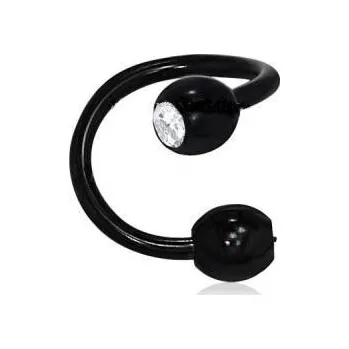 Piercing Piercing ocel černý 65 (Černé ocelové šperky)